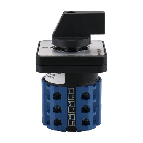 Baomain Rotary Cam Changeover Switch LW28-20/0123.3, 660V 20A, 12 Terminals, 4 Positions