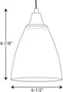 1-Light Pure LED Collection Satin Aluminum/Silver Metal Shade Coastal Pendant Light Brushed Nickel