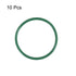 uxcell Fluorine Rubber O-Rings, Green, Pack of 10, 39mm OD 35mm ID 2mm Width FKM Seal Gasket for Plumbing Machinery