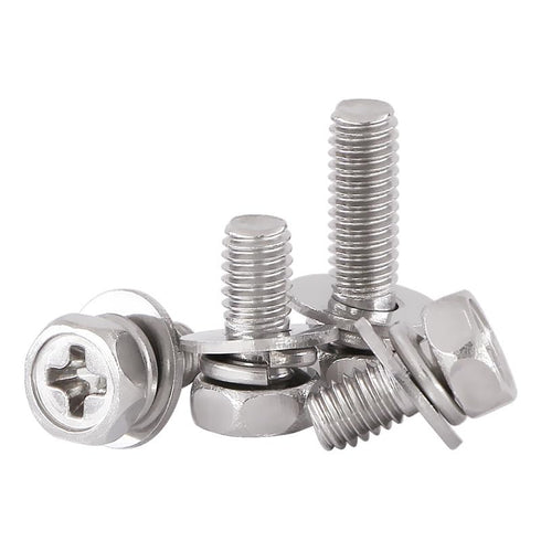 binifiMux M6 x 20mm Battery Terminal Bolts and Nuts, Stainless Steel Pack of 6 Set for ATV, Motorcycle, Boat, E-Bike,