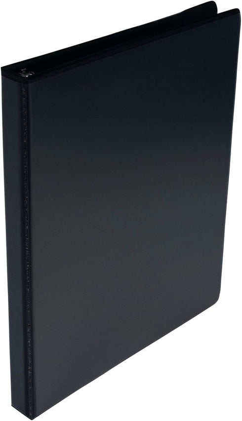 School Smart Polypropylene Round Ring View Binder, 1/2 Inch, Black