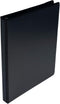 School Smart Polypropylene Round Ring View Binder, 1/2 Inch, Black