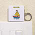 Azeeda (KM00044596) 'Sail Boat Toy' Keyring Tape Measure/Spirit Level Tool