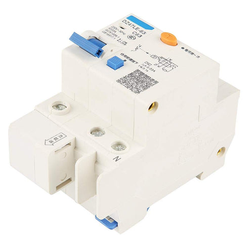 DZ47LE-63 Current Circuit Breaker 1P+N C63 RCCB 230V 63A 30mA for Leakage Overload Short Circuit Protection