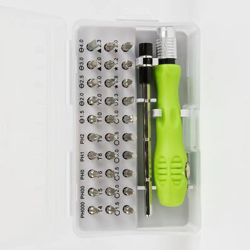 32-in-1 Set Magnetic Precision Screwdriver with Star, Torx, Phillips, Slotted, Hex Bits - Mini Repair Tool Kit
