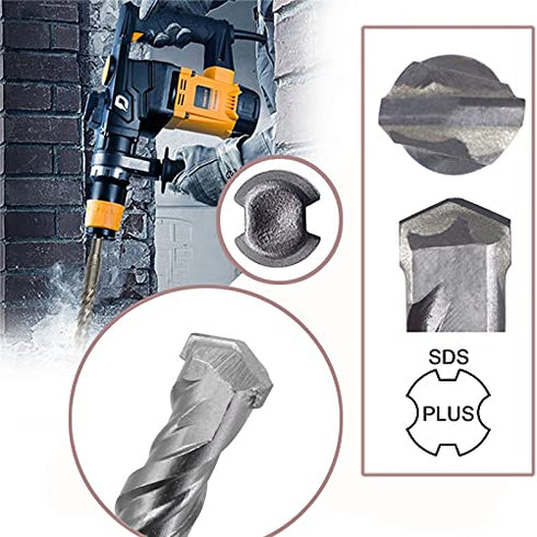 SDS Plus Hammer Drill Bit 3Pcs 5/16 in. x 6 in. for Masonry Concrete Rock