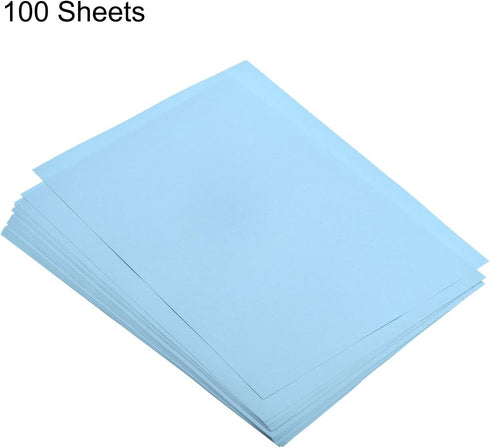 MECCANIXITY 100 Sheets Light Blue Colored Copy Paper 8 1/2 Inch 22lb/80gsm for Office Printing, Art Projects,