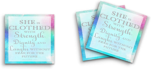 Butler in the Home Sticky Notes 12 Pack, 3"x3", 50 Sheets/Pad, Proverbs 31:25, Cute Funny Note Pads Stationery