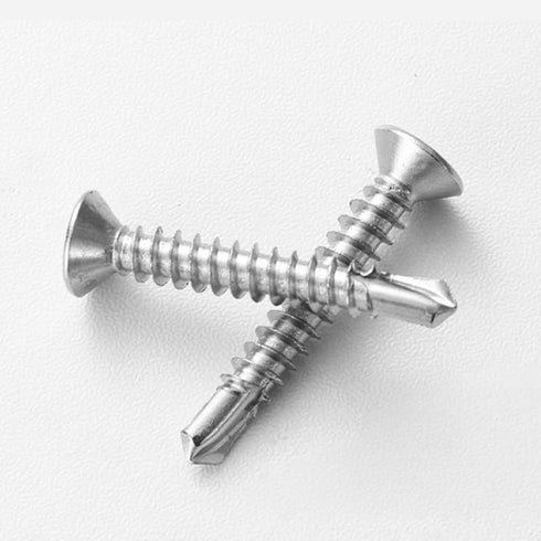 #14 x 1-3/4" (40 Pack) Flat Head Sheet Metal Screws, Self-Tapping Phillips Head Self Drilling Screws