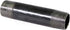 Everflow Supplies NRLB1004 4" Long Black Left/Right Steel Nipple Pipe Fitting with 1" Nominal Size Diameter, OSMC3006 by Supply Giant