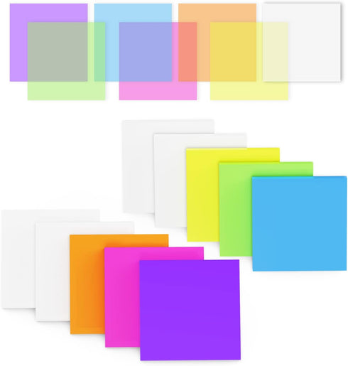 Transparent Sticky Notes 500 Pcs, MIUTME Clear Waterproof Translucent Memo Pad 3 x 3 inch for Office College School