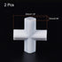 MECCANIXITY Magnetic Stirrer Mixer Stir Bar Rod 30mm(1.18") Cross Shape Coating Magnet White for Laboratory 2Pcs