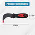 ZY325 2PCS Tools Flooring Linoleum Knife with SK-5 Carbon Steel Blade and Soft Rubber Handle for Cutting (2)