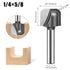 1/4" 5PCS Set Radius:1/8",1/8" 5/32",1/4",1/4". (1/4" WSOOX Bowl and Tray Router Bits with Shank Carbide Signmaking