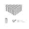 1/2” Dia x 1 1/5” L Standoffs Screws for Acrylic, Silver Sign Wall Mounts Hardware 16 Pack