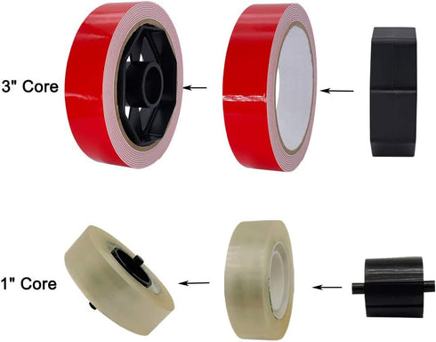 Heat Press Tape Dispenser, Desk Heat Tape Dispenser 6.3 x 2.5 x 3.4 Inch, Holder Fits 1" and 3" Core (Black)