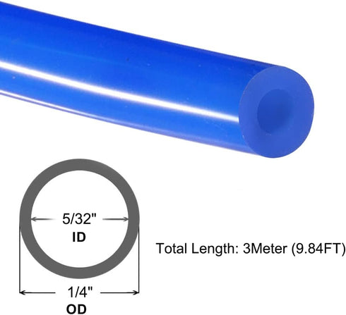 QuQuyi 5/32" (4mm) ID x 1/4" OD Silicone Vacuum Tubing Hose Blue High Temperature Food Grade Pure Silicon Tube Air Hose Water Pipe for Pump Transfer, 9.84ft Length by QuQuyi
