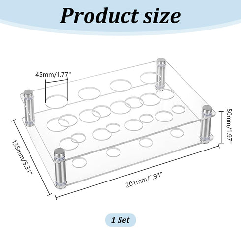 AHANDMAKER Transparent Acrylic Test Tube Rack - 12 Holes Lab Test Tube Holder for 10ml Test Tubes Chemistry Laboratory