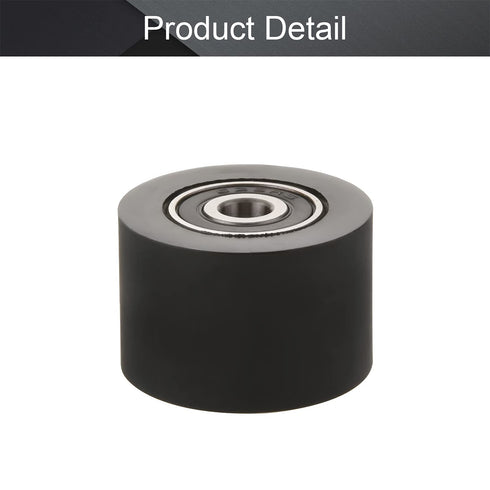 MroMax Roller Idler Bearing Pulley, 6 x 30 x 20mm Sliding Conveyor PU Wheel, 1 Pcs