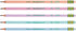 Ticonderoga Wood-Cased Pencils, Pre-Sharpened, 2 HB Soft, Pastel Colors, 18 Count