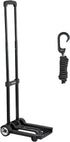 110 lbs 2 1 VEVOR Folding Hand Truck, Load Capacity, Collapsible Luggage Cart with Wheels & Elastic Rope, Utility Dolly