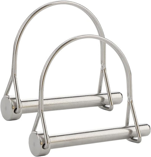 2 Pack Safety Coupler Pin, 5/16" x 2-3/4" Full Marine Grade 316 Stainless Steel Heavy Duty Locking Pin