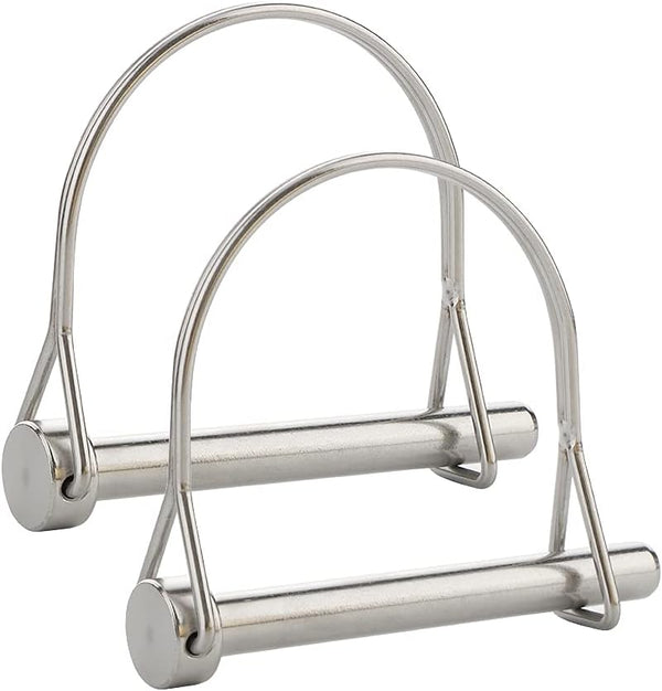 2 Pack Safety Coupler Pin, 5/16" x 2-3/4" Full Marine Grade 316 Stainless Steel Heavy Duty Locking Pin