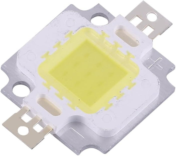 LED Chip Bulb, 10Pcs 10W Warm/Cool White SMD Chip COB DC 9-12V for Lamp Flood Light Replacement