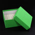6 Color Cardboard Freezing Storage Boxes, 81 Holes for Cryotubes, Dim. 134x134x76mm, White Blue Red Yellow Orange Green