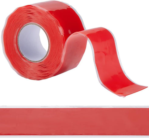 GORGECRAFT Waterproof Repair Sealing Insulation Tape, 3m x 25mm, Red, Multi-Purpose Silicone for Emergency Plumbing