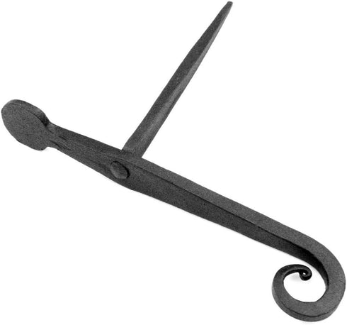 7 Renovators Supply Manufacturing Shutter Dogs In. Rat Tail Shaped Black Wrought Iron Shutter Dogs With Mounting
