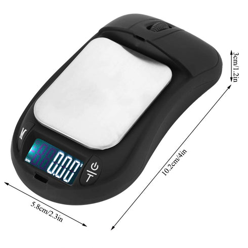 Digital Scale, 200g / 0.01g Portable Black Pocket Scale with LED LCD Display for Jewelry, Cooking, and Tea