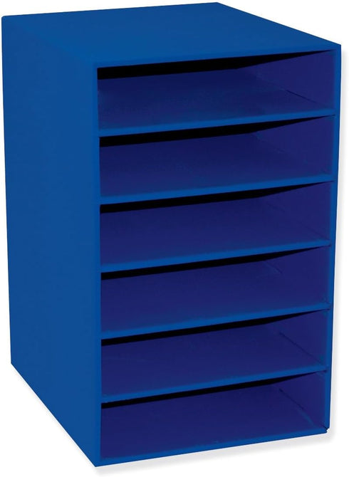 Classroom Keepers 6-Shelf Organizer, Blue, 17-3/4"H x 12"W x 13-1/2"D