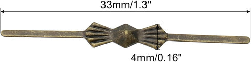 33mm/1.3" 350Pcs PATIKIL Chandelier Bowtie Clips, Copper Chandelier Connectors Clips for Fastening Crystals Parts