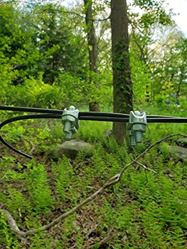 Excursions 3/16" U-Bolts Galvanized Wire Rope Clamps, 10 Pack