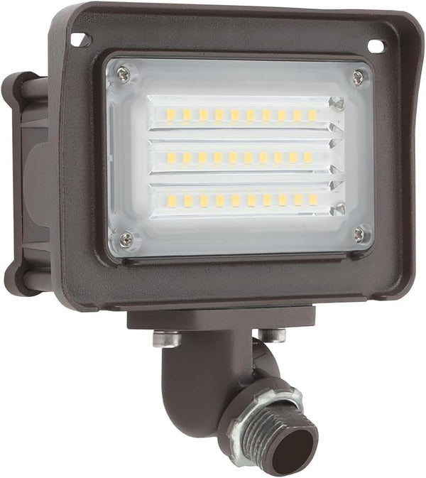 DAKASON 30W LED Flood Light Outdoor, Dusk-to-Dawn Photocell 180 Adjustable Knuckle, 3900LM