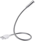 Silver USB Flexible Light, Gooseneck LED Glowing Lamp, Adjustable for Laptop, Studying, Office, Writing, Reading