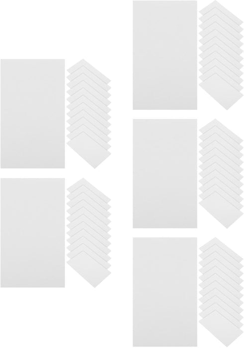 DOITOOL 5sets Blank White Note Cards Index Cards White Blank Flashcards Memo