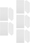 DOITOOL 5sets Blank White Note Cards Index Cards White Blank Flashcards Memo