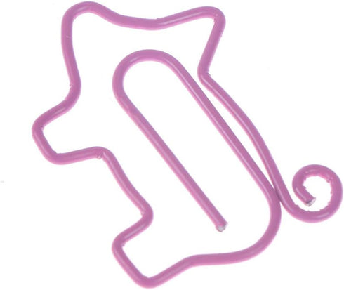 EORTA 50 Pieces Paperclips, Pink Pigs Shaped Metal Clips, Cute Cartoon Animals for Bookmarking, Scrapbooking