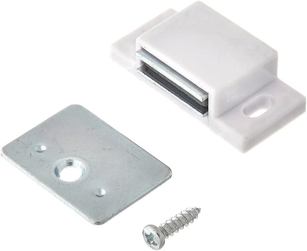 MPJ Shutter Hardware 50631-R 15lb Single Magnetic Catch White/zinc Retail Pack (2)