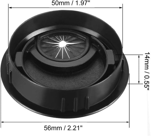 uxcell Cable Hole Cover 2" Zinc Alloy Desk Grommet for Wire Organizer, 2 Pcs (Black)