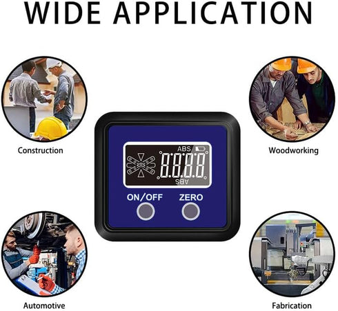 eOUTIL Digital Angle Gauge and Protractor, Inclinometer Level Box with Magnetic Base for Woodworking and Construction
