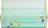 Papyrus Acrylic Mail Organizer, Green Aqua Desk Organizer with Floral Prints, Small Letter Holder for Office Supplies