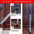 2-in-1 Jammer Door Security Bar & Sliding Patio Door Stopper Security Bar Child Proof Adjustable Constructed of High