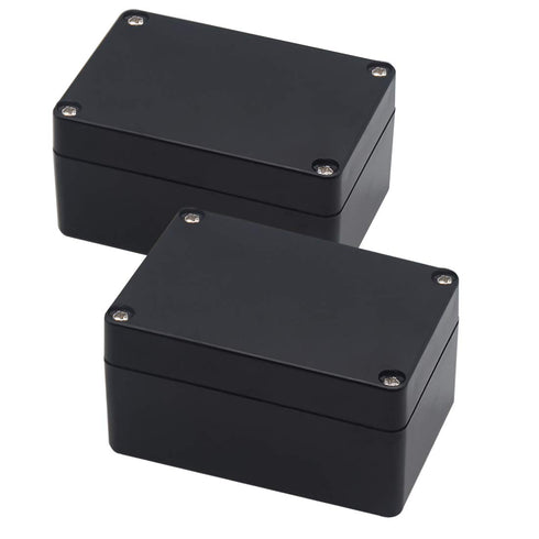 Zulkit Junction Box, IP65 Waterproof Outdoor Project Box, Black ABS Plastic Electrical Enclosure 3.94 x 2.68 x 1.97