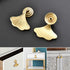 Generic Simple Leaf Furniture Hardware Drawer Cupboard Single Hole Handle Shoe Cabinet Bedside Table Fan-shaped Single