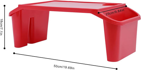 XEJMEOO 6 Pcs Kids Lap Desk Tray with Storage, Lap Desks for Classroom Plastic Breakfast Laptop Trays with Side