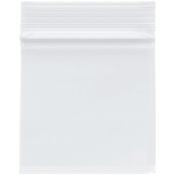 Plymor 2 Mil Zipper Reclosable Plastic Bags, 3" x 3" (Pack of 100)