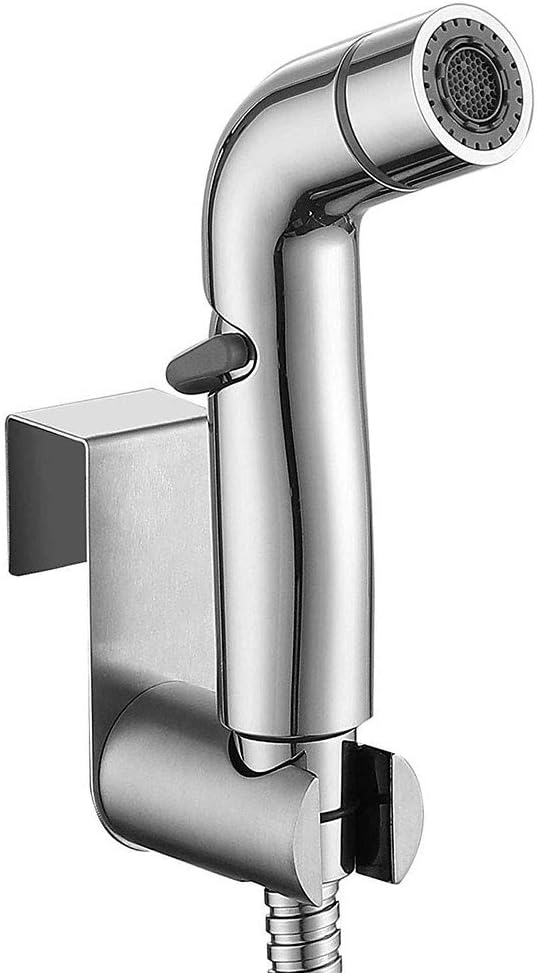 VNFOCRQJH Bidet Sprayer for Toilet Chrome Dual Function Cloth Diaper Washer Set Wall